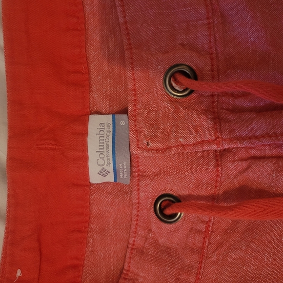 Columbia Pink Linen Blend Skirt 8 - Picture 2 of 4